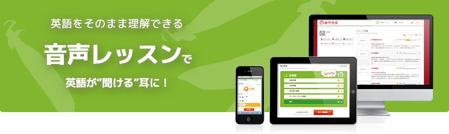 英語をそのまま理解できる　音声レッスンで英語が聞ける耳に！